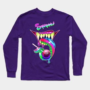 Sweet! Neon Candy Mouth Long Sleeve T-Shirt